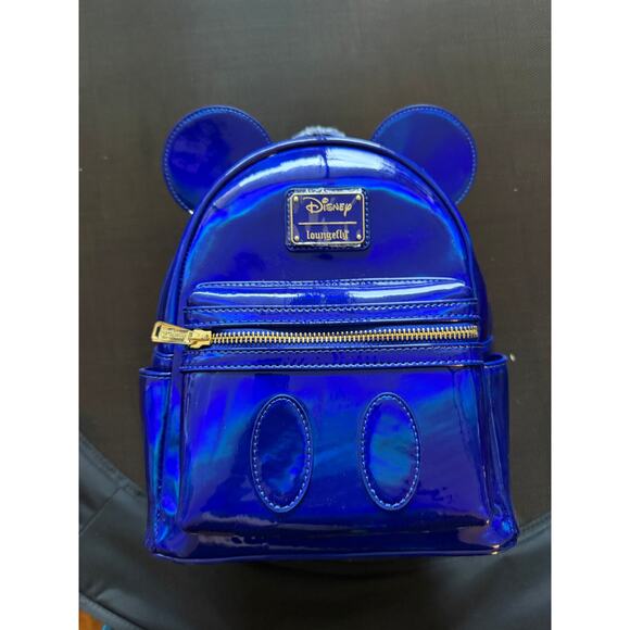 Mickey Mouse Blue Loungefly Backpack, BNWT - Picture 1 of 6